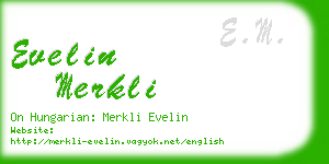 evelin merkli business card